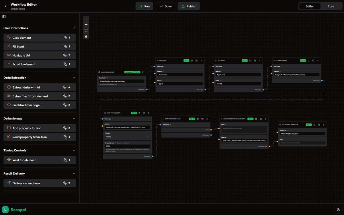 Visual Workflow Builder